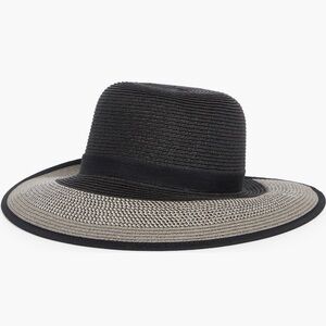 Nine West Split Back Straw Floppy Hat